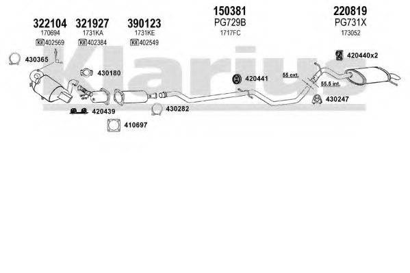 KLARIUS 630987E Exhaust System